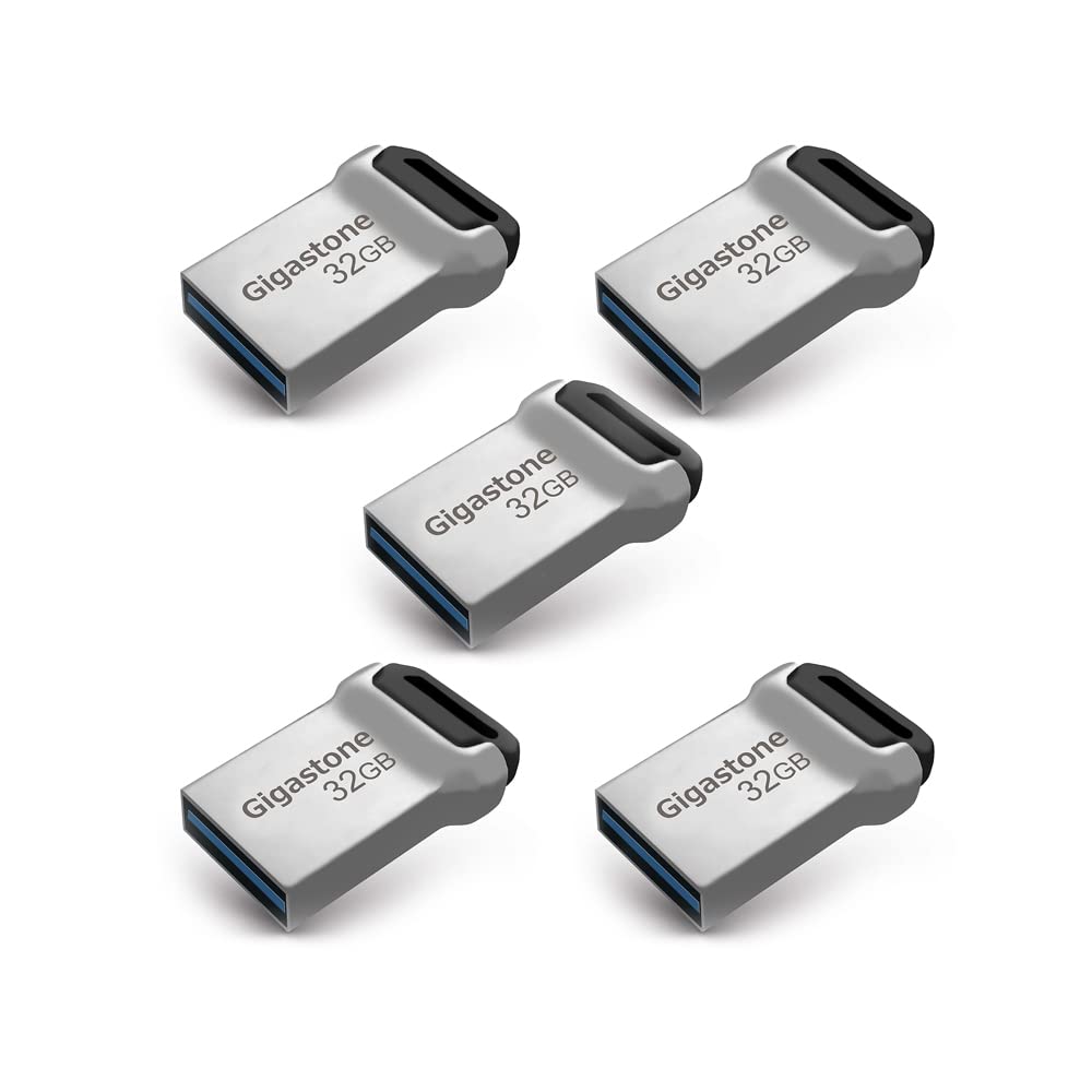 Gigastone Z90 USB-Stick 3.2 Gen1, 32 GB, Mini-Fit, wasserdicht, kompaktes Stift-Laufwerk, zuverlässige Leistung, USB 2.0/USB 3.0/USB 3.1 Schnittstelle, 5 Stück
