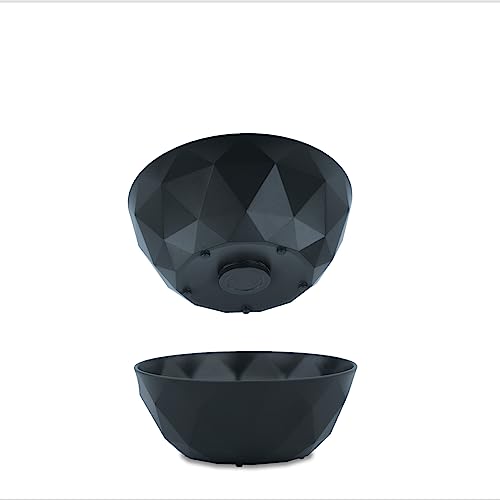 silwy® Super-Magnet-Bowl GREY (2er-Set) HIGH-TECH-Kunststoff - perfekt für Camping, Caravaning und Boating - rutschfestes Geschirr ohne jegliches Klappern stapelbar