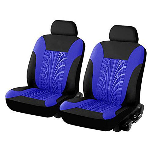 JDWBT Sitzbezüge Auto Vordersitze,Universal Autositzbezüge,2er Set Schonbezüge Vorne, Sitzbezug Schoner Blau/Schwarz (Blau)