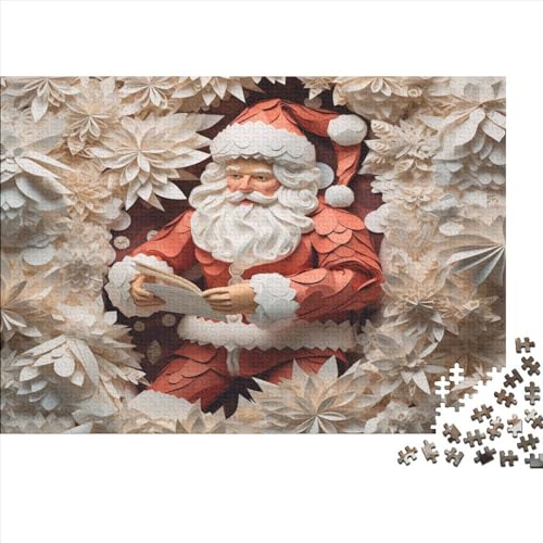 Father Christmas 1000 Teile Christmas Erwachsene Puzzles Educational Game Home Decor Family Challenging Games Geburtstag Entspannung Und Intelligenz 1000pcs (75x50cm)