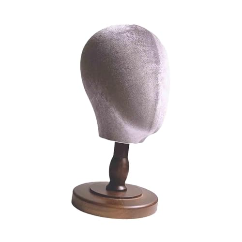perfk Perückenkopfständer Perückenhalter Schaufensterpuppenkopf Hutständer für Kosmetologie, Friseurtraining, Braune Basis