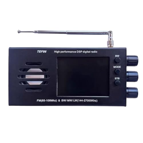 TORR TEF86 Hochleistungs-DSP-Digitalradio Radio 65-108 MHz FM und 144-27000 kHz SW/MW/LW mit 3,2-LCD-Display, Langlebig, Einfach zu Bedienen, Schwarz
