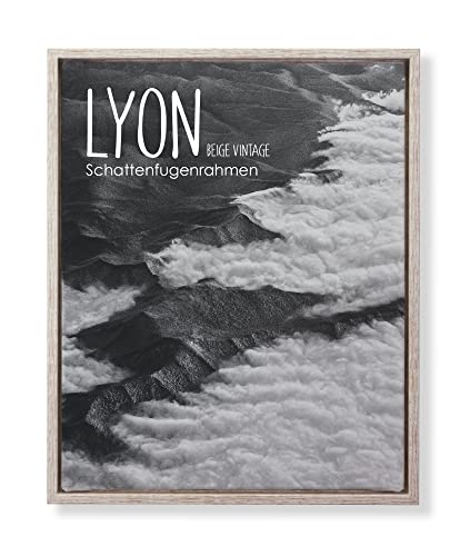 BIRAPA Lyon Schattenfugenrahmen 40x50 cm Beige Vintage für Canvas Leinwand Keilrahmen