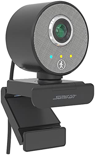 Somikon Autotracking-USB-Webcam mit Full HD, Super-WDR & Stereo-Mikrofon