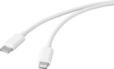 Basetech USB-Kabel USB 2.0 USB-C® Stecker, Apple Lightning Stecker 2.00 m Weiß BT-2347612