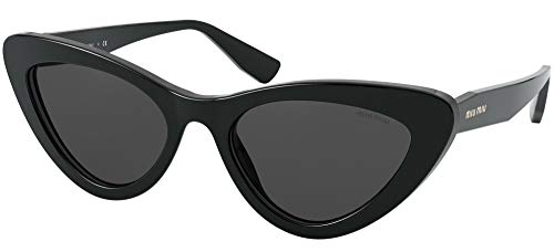 Miu Miu Damen 0MU 01VS Sonnenbrille, Black (1ab5s0), 55