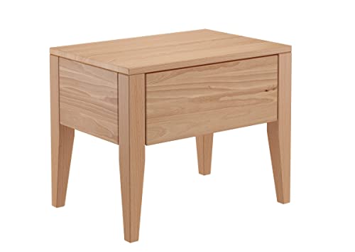 Erst-Holz® Nachttisch Buche massiv konische Form mit Schublade 90.20-K44