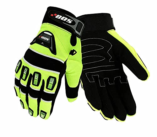 BOSmoto Fahrrad Sport Gloves Motorrad Handschuhe XS-3XL (Neon, M)