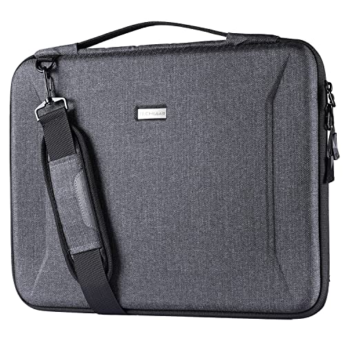 TECHGEAR Organizer Tasche für Laptop, Stoßfeste Reisetasche mit Reißverschluss, Griff + Schultergurt für MacBook Pro 16 2019-2021 MacBook Pro 15.4, Surface Book 3/2, Surface Laptop 4/3 15, Dell XPS 15