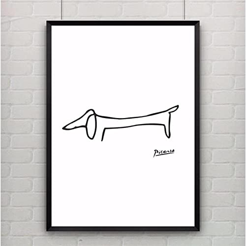 Bilderdrucke 50x70cm Kein Rahmen Pablo Picasso Abstraktes Tier Hund Poster Drucke Minimalistische Wohnzimmerbilder Poster Nordic Decor Für Zuhause