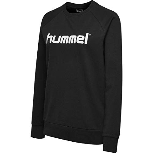 Hummel Damen Pullover Go Cotton Logo Sweatshirt Woman 203519 Black S