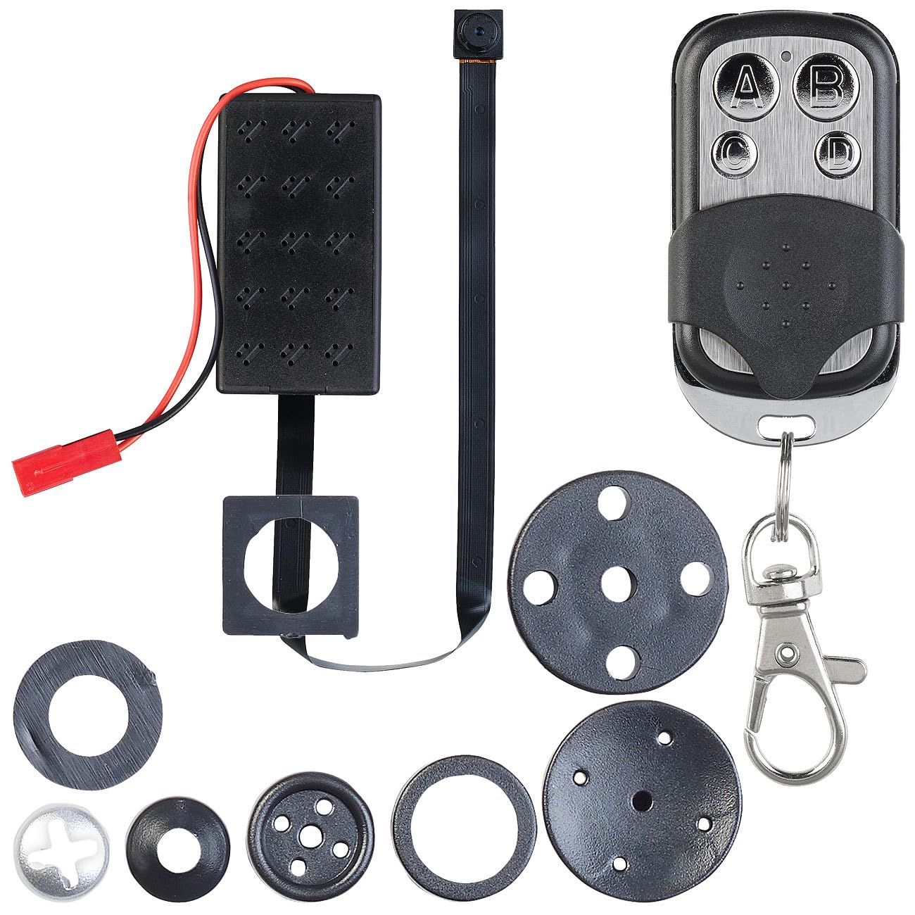 Somikon Knopflochkamera: Mobile HD-Knopf-Sicherheitskamera, Bewegungserkennung & Fernbedienung (Mini Kamera mit Fernbedienung, Micro Camera, Knopfloch)