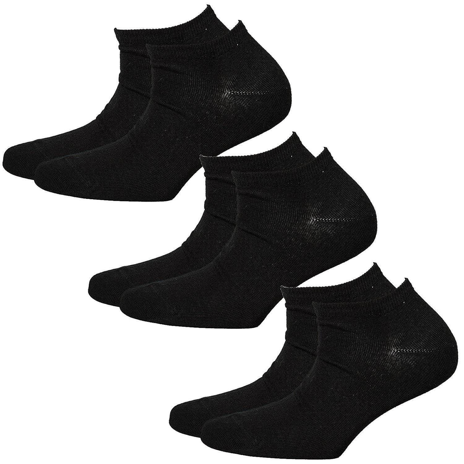 ESPRIT Sneaker Damen Set 6 PAAR Uni Sneaker Socks (Schwarz (3000), 39-42 (UK 5,5-8))