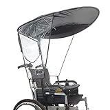 SXFYHXY Verstellbarer Outdoor-Rollstuhl-Markisenschirm, Sonnenschutz-Regenschutz, UV-beständiger Schutz, Rollstuhl-Faltdach-Schirmständer Für Die Meisten Rollstühle