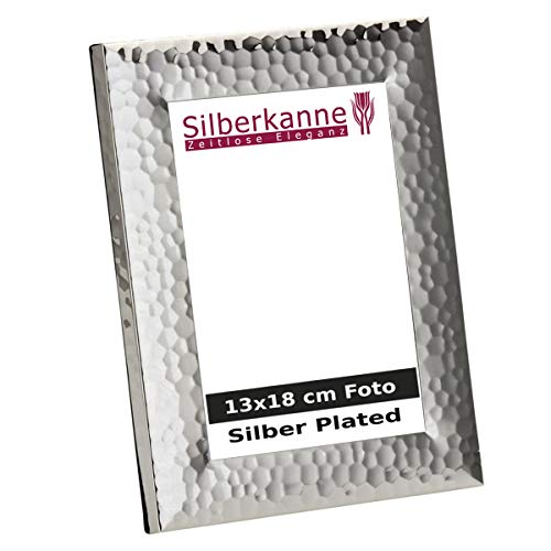 SILBERKANNE Bilderrahmen Hammer Optik 13x18 cm Foto Premium Silber Plated edel versilbert in Top Verarbeitung