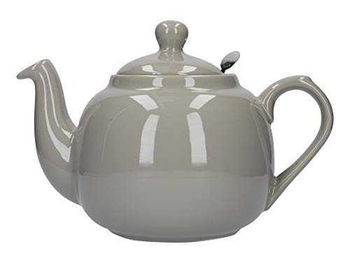London Pottery Teekanne mit Filter, für 2 Tassen, Grün, Keramik, grau, 4 Cup