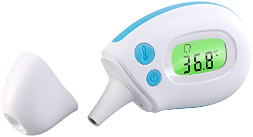 newgen medicals Ohrthermometer: Medizinisches Mini-Infrarot-Fieberthermometer für Ohr- & Stirnmessung (Infrarotfieberthermometer, IR-Fieberthermometer, Gesundheit)
