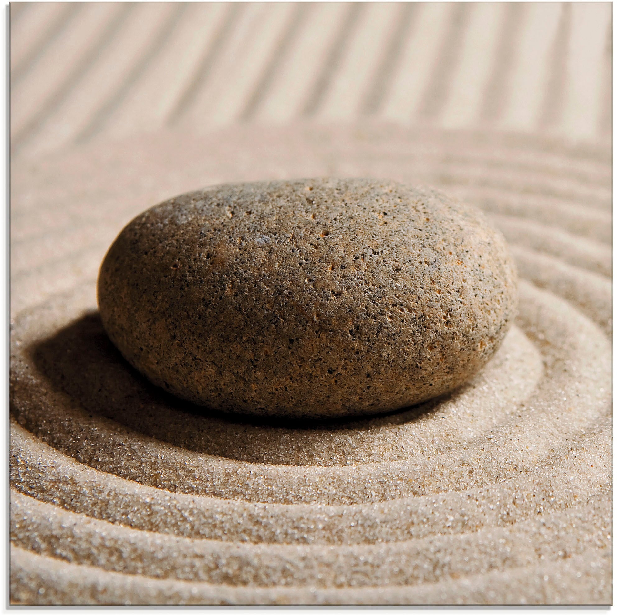 Artland Glasbild "Mini Zen Garten - Sand", Zen, (1 St.)