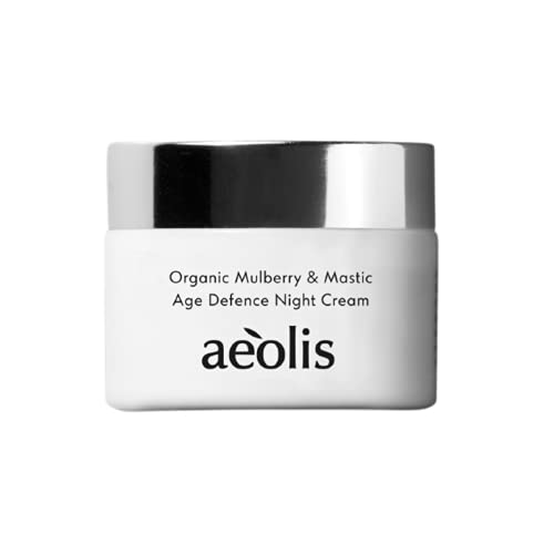 AEOLIS Skincare | Age Defence Night Face Cream | Gesichtscreme | Nachtcreme | Hochwirksame Peptide | Mit Bio-Maulbeerblättern & Mastix | Geschenkideen Frau
