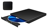 Externes Blu Ray CD DVD Laufwerk,Slimline Tragbar USB 3.0 Type C Blu-ray-Writer CD DVD RW Rom Bluray Brenner Reader für Laptop PC MacBook Pro Air iMac Mac OS Windows 7/8/10