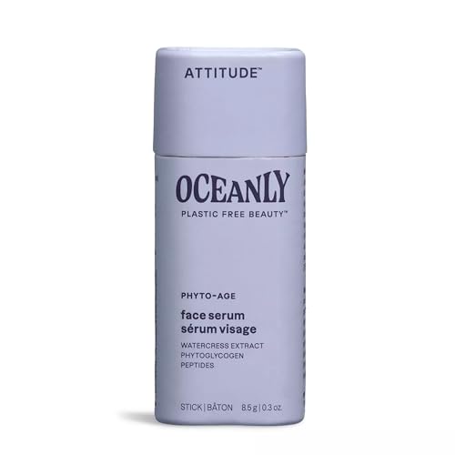 ATTITUDE Oceanly – Gesichtsserum – EWG-Zertifiziert – Plastikfrei – Pflanzliche und Mineralische Inhaltsstoffe – Vegane Hautpflegeprodukte – PHYTO AGE – Parfümfrei – 8,5 Gramm