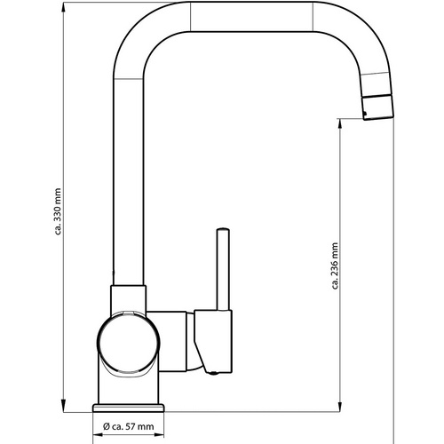 Eisl Spültischarmatur »Futura«, Messing, matt, ½" - silberfarben