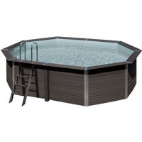 Gre Composite Pool oval, grau 524 x 386 x 124 cm