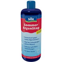 Söll 18765 Algenbekämpfung SommerAlgenStop, gegen hartnäckige Algen im Gartenteich - Algenmittel gegen Fadenalgen, 1 x 1 L, rot