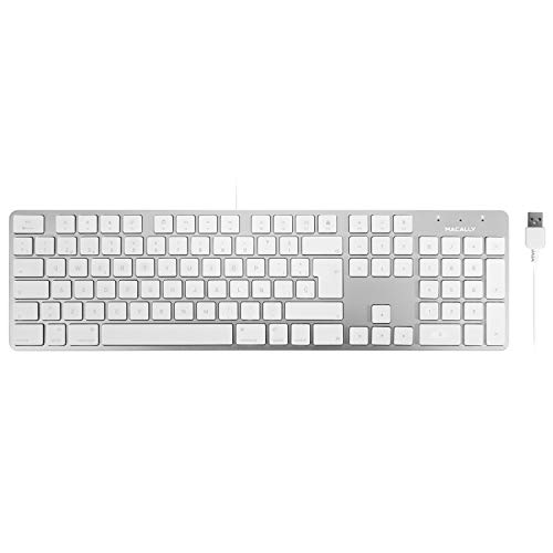MacAlly SLIMKEYPROA-ES 104 Tasten Ultra Slim und volle Größe USB-Tastatur für Mac - Spanisch