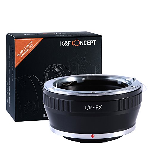 K&F Concept® L/R-FX Objektiv Adapterring Adapter Fuji FX Objektivadapter für Leica R Mount Objektive auf Fujifilm X-Mount Bajonett Systemkamera Fuji Finepix X-T1,X-E2,X-E1,X-A1,X-M1,X-Pro1