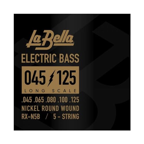 La Bella Rx Serien Nickel-vergoldet R/B 5 Saiten Bass 45-130