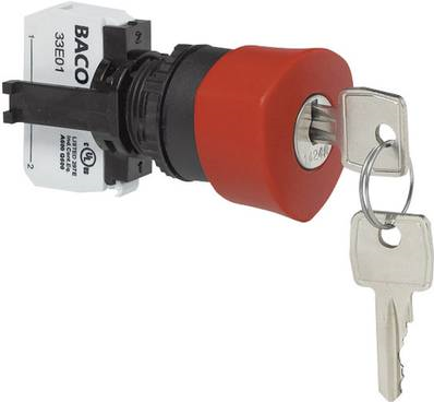 BACO Not-Aus-Schalter Rot Schlüsselentriegelung L22GM01E 1 St. (BAL22GM01E)