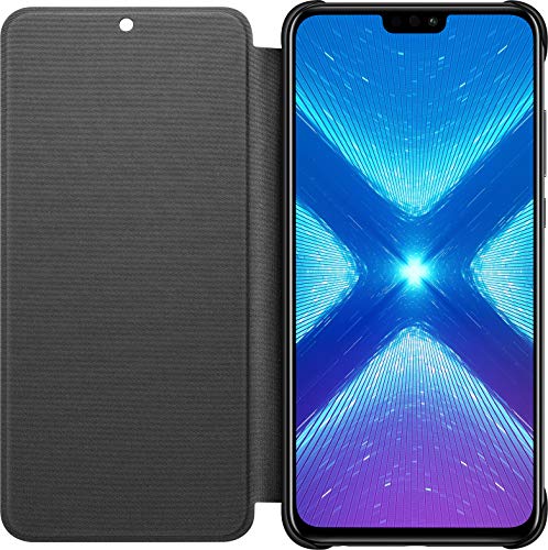 Honor 8X - PU Flip Protective Cover, Midnight Black
