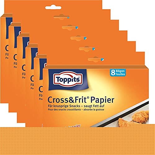 Toppits® Cross & Frit Papier Back-Spezialpapier Snackpapier 8 Bögen ( 6er Pack )