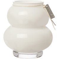 Vase Glas curved white 14 cm H