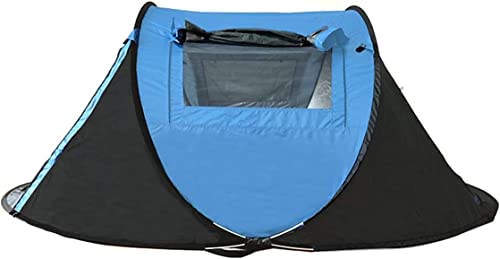 Pop-Up-Zelt – 2-lagiges, wasserdichtes Pop-Up-Tunnelzelt für 3–4 Personen, Kuppelzelt mit 2 Türen und 2 Fenstern