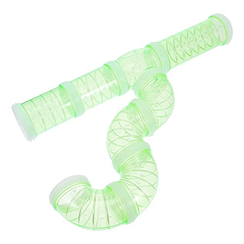 Hamster Tube DIY Hamster Tunnel Hamster Tubes: Adventure External Pipe Set Excercise for Hamster and Other Small Animals Pink Hamster Tubes (Color : Green)