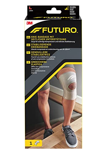 FUTURO FUT46165 Classic Knie-Bandage, beidseitig tragbar, Größe L, 43,0 - 49,5 cm