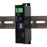 Exsys EX-1195HMS 4 Port USB 3.0, 3.1, 1G HUB mit C-Port für EIN- und Ausgang, 15KV Surge Protection Schwarz