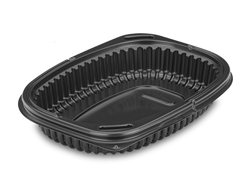 GUILLIN cook400 N Karton warme Box mit Boden und Deckel, Kunststoff, schwarz, 19 x 14 x 3,2 cm