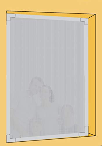 BR Festes Moskitonetz für Fenster, 1,5 x 1,5 cm, Weiß