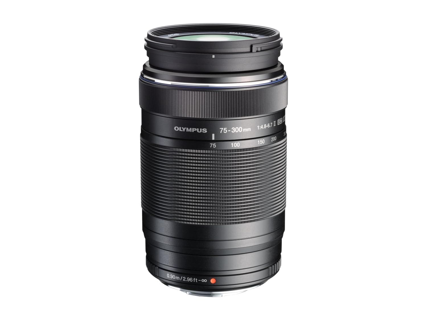 Olympus M.Zuiko Digital 75-300mm 1:4.8-6.7 Objektiv II, geeignet für alle MFT-Kameras (Olympus OM-D & PEN Modelle, Panasonic G-Serie), schwarz