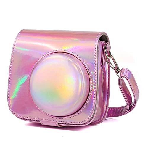 SENHE Kameratasche Sternenhimmel Farbe Schutzhülle Ledertasche Tragbare Kameratasche Fit für Fujifilm Fit für Polaroid Mini 8 8+ 9 Symphony, N