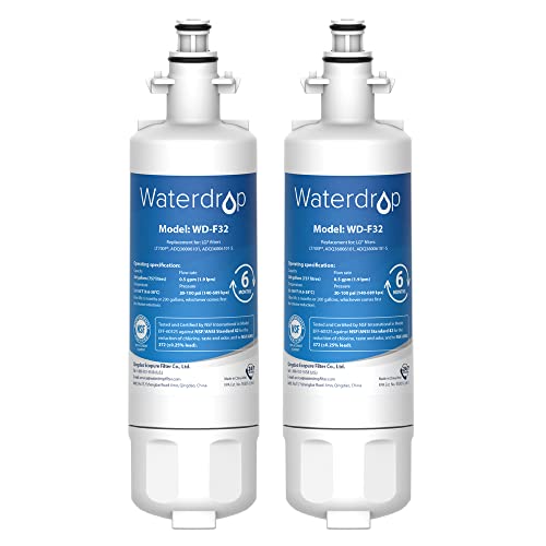 Waterdrop 257760 Kühschrank Wasserfilter, Kompatibel mit CNRAH-257760 125950 NR-B53V1 NR-B53V1-WB/X1D NR-BG53V2 NR-BG53VW2 NR-B53V2-XE NR-B54X1-WB/E EcoAqua EFF-6032B AH-PCN (2X)