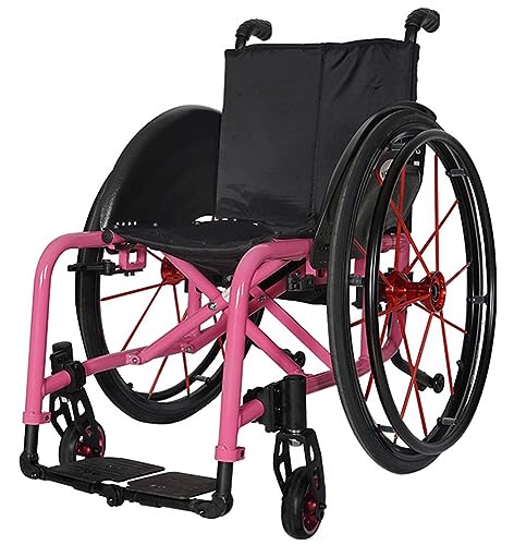 Leichter Zusammenklappbarer Rollstuhl, Selbstfahrender Manueller Rollstuhl, Rollstuhl Mit Aluminiumrahmen Und Armlehne, Schwingende Beinstütze Bequemer Ergonomischer Sportrollstuhl A,36