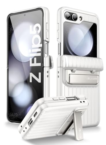 i-Blason Journey Series für Samsung Galaxy Z Flip 5 Hülle (2023) mit integriertem Displayschutz und Ständer, Robuste Schutzhülle Bumper Case mit Scharnierschutz (Star)
