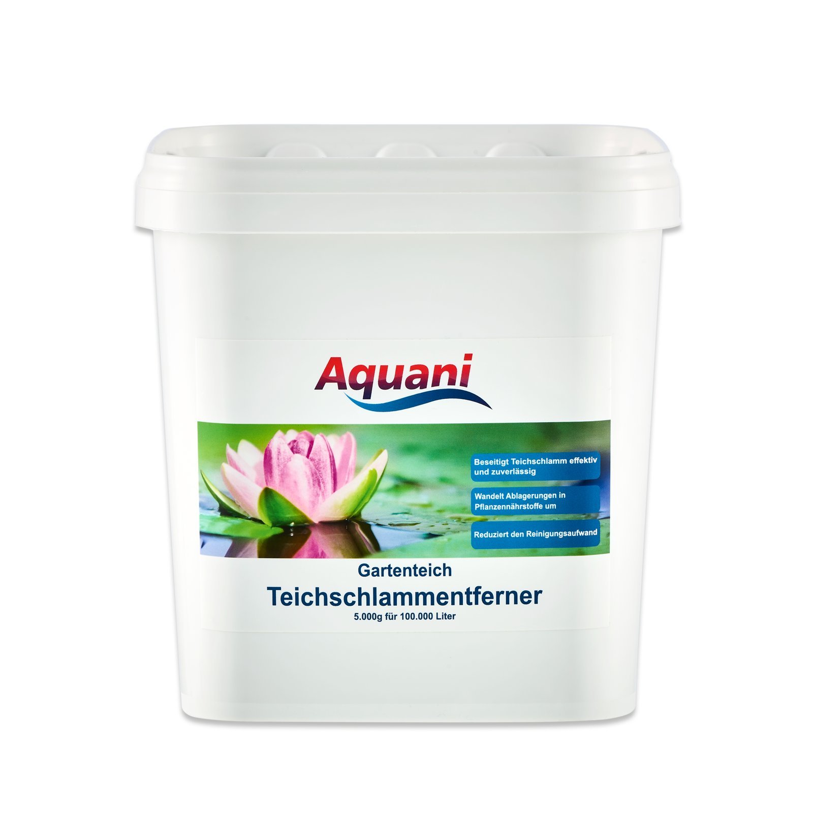 Aquani Teichschlammentferner Gartenteich 5.000g wirkt effektiv gegen Teichschlamm im Teich Macht Schlammsauger überflüssig geruchsfreie Teichpflege auch für Koi und Schwimmteich