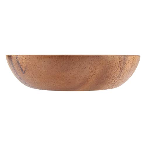 Nimoa Holzschale, Solid Acacia Holzschale für Salat Suppe Reis Handgemachte Holzschale Küchenutensilien(20 * 4.5cm)