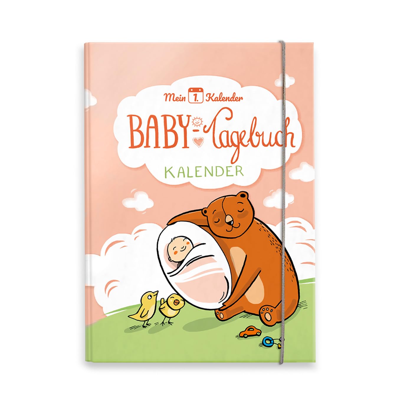 Mein 1. Kalender - Babys erstes Jahr, Kalender & Erinnerungsalbum, 365 exklusive Ratschläge, von Experten entwickelt, inkl 16 Meilensteine & Sonderseiten zum Einkleben eigener Bildern (rosa)