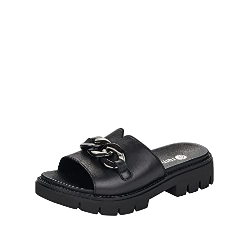 Remonte Damen D7952 Sandale mit Absatz, schwarz/schwarz / 00, 39 EU